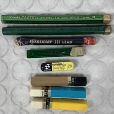 Vintage Lead Lot Of 8- Pentel, Castell, Ever Sharp