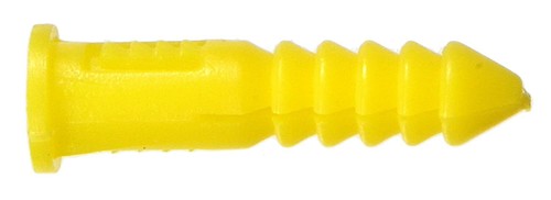Ancoraggi in plastica a costine qualità premium giallo 8-10-12 x 1,1/4", (2000) pz - Foto 3 di 3