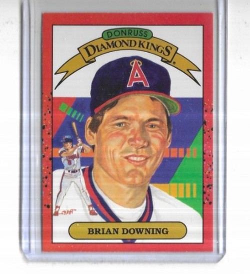 1990 Donruss #10A Brian Downing California Angels Diamond Kings Reverse Negative