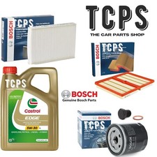 FOR VW UP 1.0 GTI TSI 2016+ BOSCH OIL AIR CABIN FILTERS AND 5L CASTROL OIL