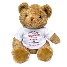 NEW - CONGRATS ON YOUR ENGAGEMENT - Teddy Bear - Cute Cuddly Soft - Gift Present