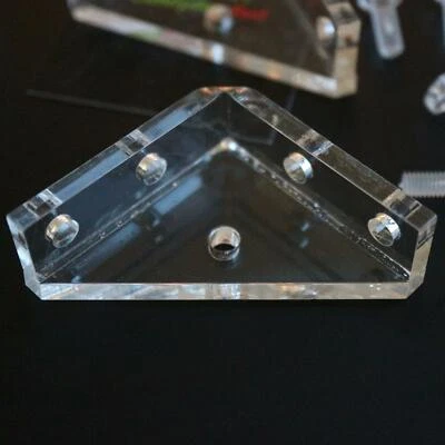 CATERPILLAR RED 4x V3-5mm, supports coudés en équerre, clairs, acrylique , 20 boulons