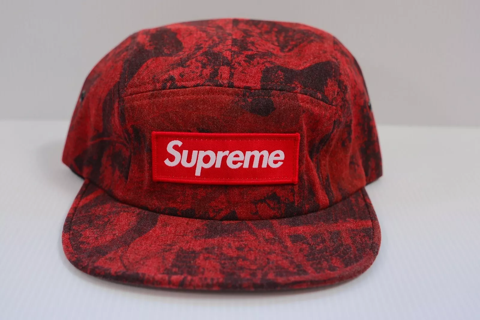 CASQUETTE DE CAMP EN BOIS VÉRITABLE SUPRÊME FW15 LOGO BOÎTE TEINTE NEUVE KOBE JORDAN HELLSTAR