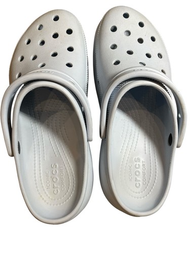 CROCS ICONIC COMFORT zoccoli slip on larghi PIATTAFORMA DONNA blu chiaro TAGLIA 10 - Foto 2 di 4