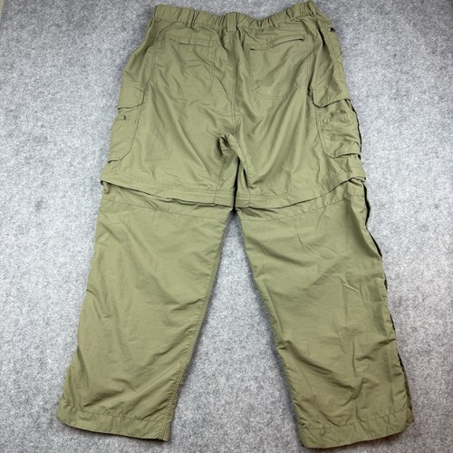 REI Convertible Pants Mens 35x29.5 Olive Green Lightweight Cargo Tag Size XL 30L - Picture 11 of 18