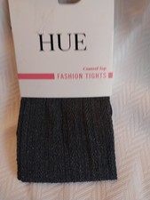 HUE Cable Knit Control Top Fashion Tights Gray Size S/M
