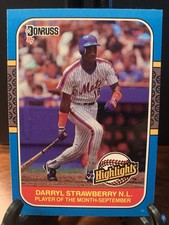 1987 Donruss Highlights #49 Darryl Strawberry New York Mets FREE SHIPPING