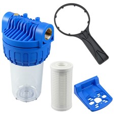 Wasserfilter 7 Zoll Pumpenvorfilter Einsätze Wandhalter Filtertassenschlüssel