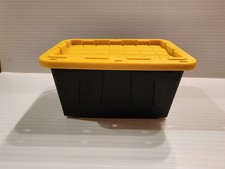 Lowes Lowe's Teeny Totes, X-Small, .38 Quarts, Black Tote W/Yellow Lid Mini Tote