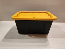 Lowes Lowe's Teeny Totes, X-Small, .38 Quarts, Black Tote W/Yellow Lid Mini Tote