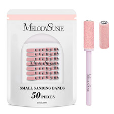 50 Pcs Nail Drill Bits Small Sanding Bands with 3.1Mm Mandrel Bit, 240 Extreme F