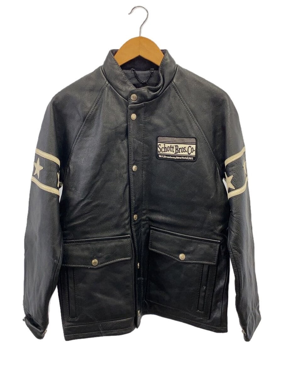 Schott trucker Jacket black S Used | eBay