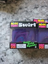 NeeDoh Nice Cube Swirl Blue/Purple Super Solid Squish AUTHENTIC USA