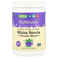 NuNaturals NuStevia White Stevia Powder 12 oz 340 g Sugar-Free
