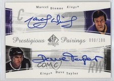2005 SP Authentic Prestigious Pairings Marcel Dionne Dave Taylor Auto HOF 11jd