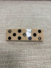 CHANEL Hair Barrette Beige Dot Pattern CC Coco Mark Resin Clip 9.3 cm