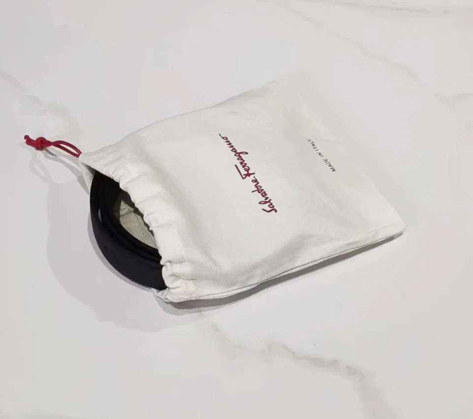 Ferragamo Hombre Reversible/Ajustable Gancini Cinturón Color Gunmetal Hebilla 120cm Foto 4 de 4