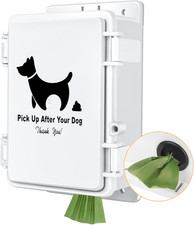 Dog Poop Bag Dispenser, Wall Mounted Outdoor Dog Waste Bags Dispenser Station, W