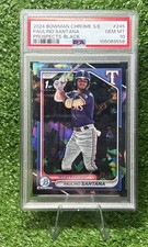 2024 Bowman Chrome Sapphire PAULINO SANTANA Prospects Black /10 PSA 10
