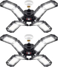 2 Pack LED Garage Light,Super Bright Screw in E26/E27 Ceiling Shop Work Lamp