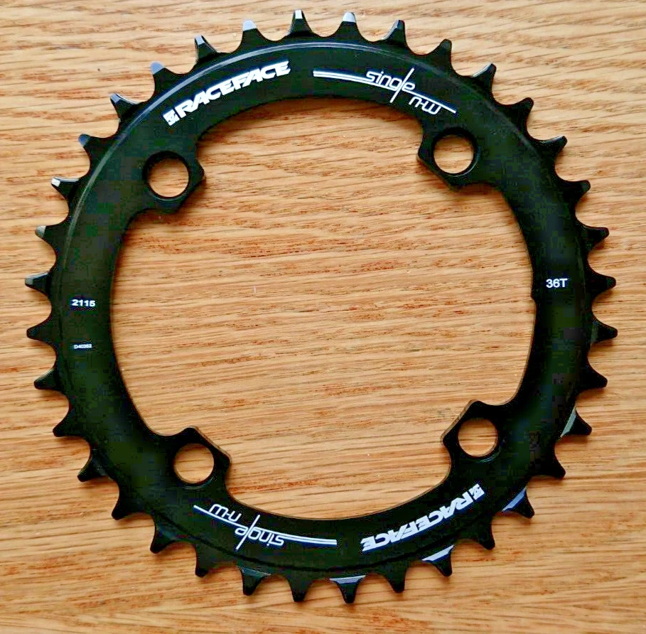 Plato Race Face 36T 104bcd Plato estrecho ancho negro 1 x 9, 10, 11 velocidades Foto 3 de 4