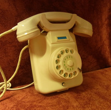 61! W49 Wandtelefon Ti-Wa 2.1965 Telefon alt elfenbeinfarben Geschenk!