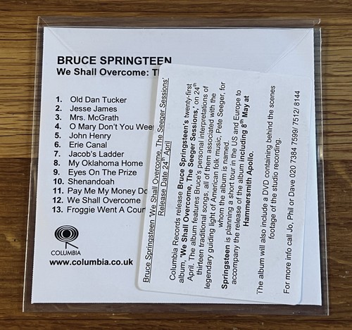 Bruce Springsteen - We Shall Overcome The Seeger Sessions Very Rare UK Promo CD - Bild 3 von 4