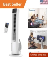 Quiet 38-Inch Tower Fan with Remote - Ideal for Bedroom, Office & Living Room