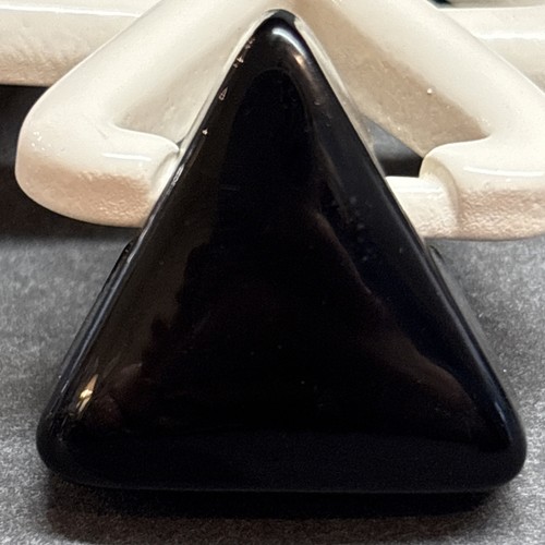 Vtg Modernist Earrings Mod White Black Triple Triangle Pierced Retro Statement - Picture 17 of 24