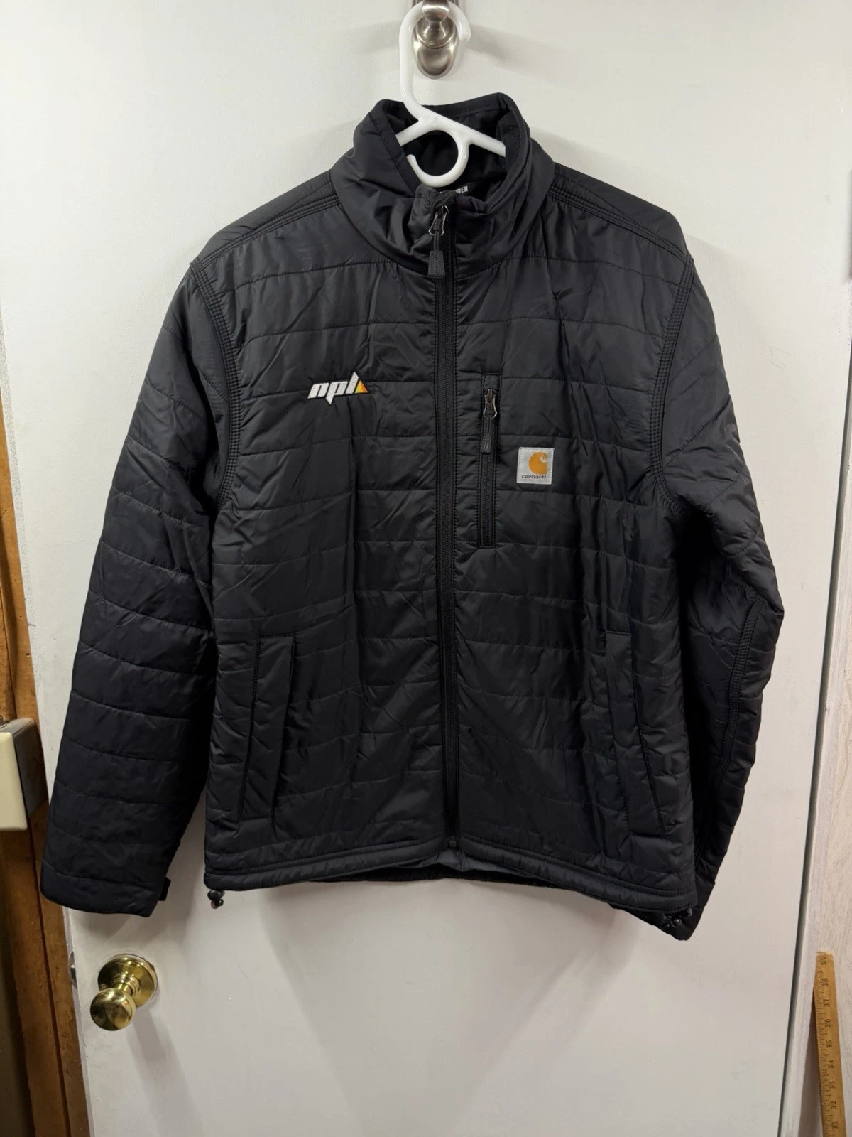 Men’s Carhartt Rain Defender Insulated Jacket Lightweight Size S Black LOGO
