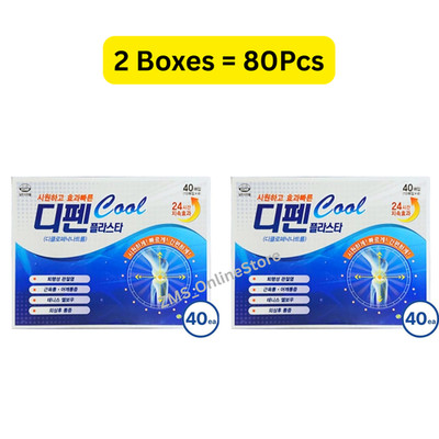 2x 40Pcs SINIL Pharm Pain Relief Cool Patch Plaster - Muscles Pain, Back Pain