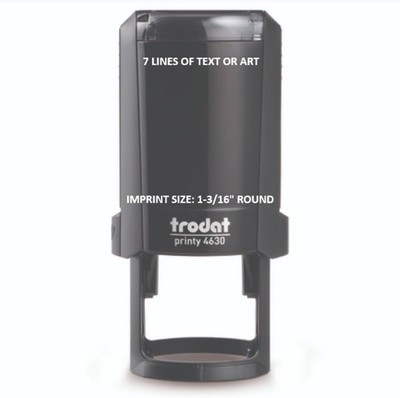 Trodat 4630 Round Stamp - 7 Lines of Text - Custom Self-Inking