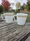 2 Vintage Pyrex Butterfly Gold D-Handle Coffee Mugs Cups
