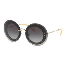 BRAND NEW MIU MIU REVEAL  OVERSIZED ROUND WOMEN'S SUNGLASSES -MU10RS U6E5D1