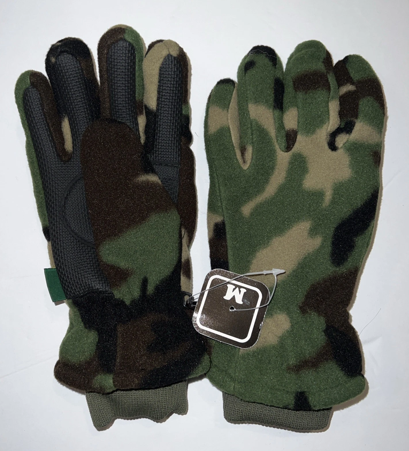 Cabela’s Dry-Plus Camo Fleece Glove Waterproof Insert Elastic Wrist Size Medium