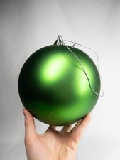 2pc Large 8" Christmas Bauble Shatterproof Ornaments Enchanted Forest 2011