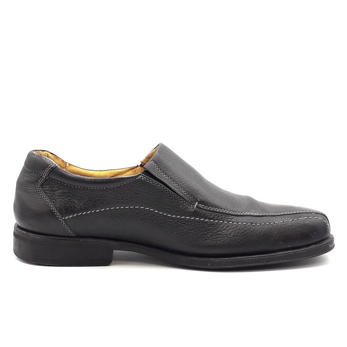 Sandro Moscoloni Black Pebbled Leather Bicycle Toe Loafers  display picture 3