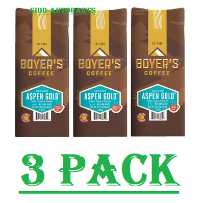 3 Pack Boyer's Coffee Aspen Gold Medium Roast Ground Coffee, 36 oz.