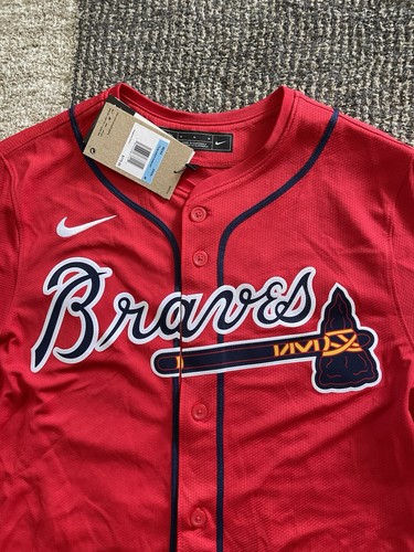 Nike Men's Atlanta Braves Ronald Acuna Jr #13 Red Limited Vapor Jersey Size M - Picture 3 of 6