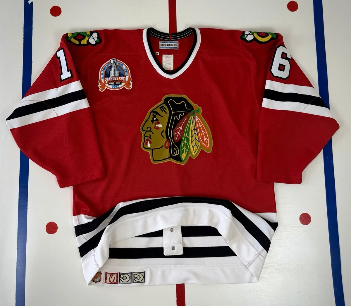 Michel Goulet Authentic Chicago Blackhawks 1992 Vintage Stanley 