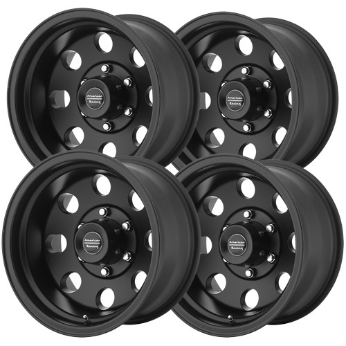 (4) New 16" Inch 16x8 AR172 Baja 6x114.3(6x4.5") +0mm Satin Black Wheels Rims