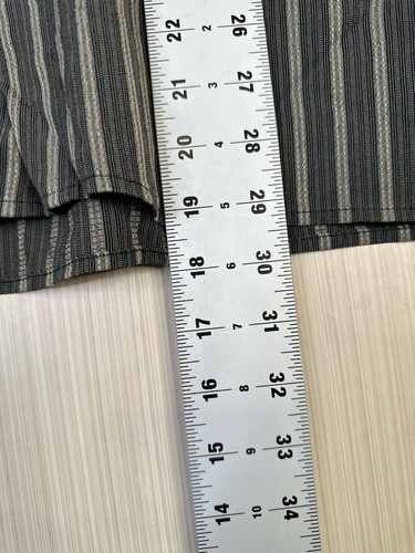Mens size Pierre Cardin Comfortable collarless stripe long sleeve button shirt - Picture 10 of 12