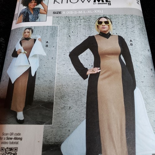 Know Me Mimi G Patrón de Costura R12216 Vestido Tejido y Bufanda Chaleco XS-XXL 4-26 - Imagen 3 de 8