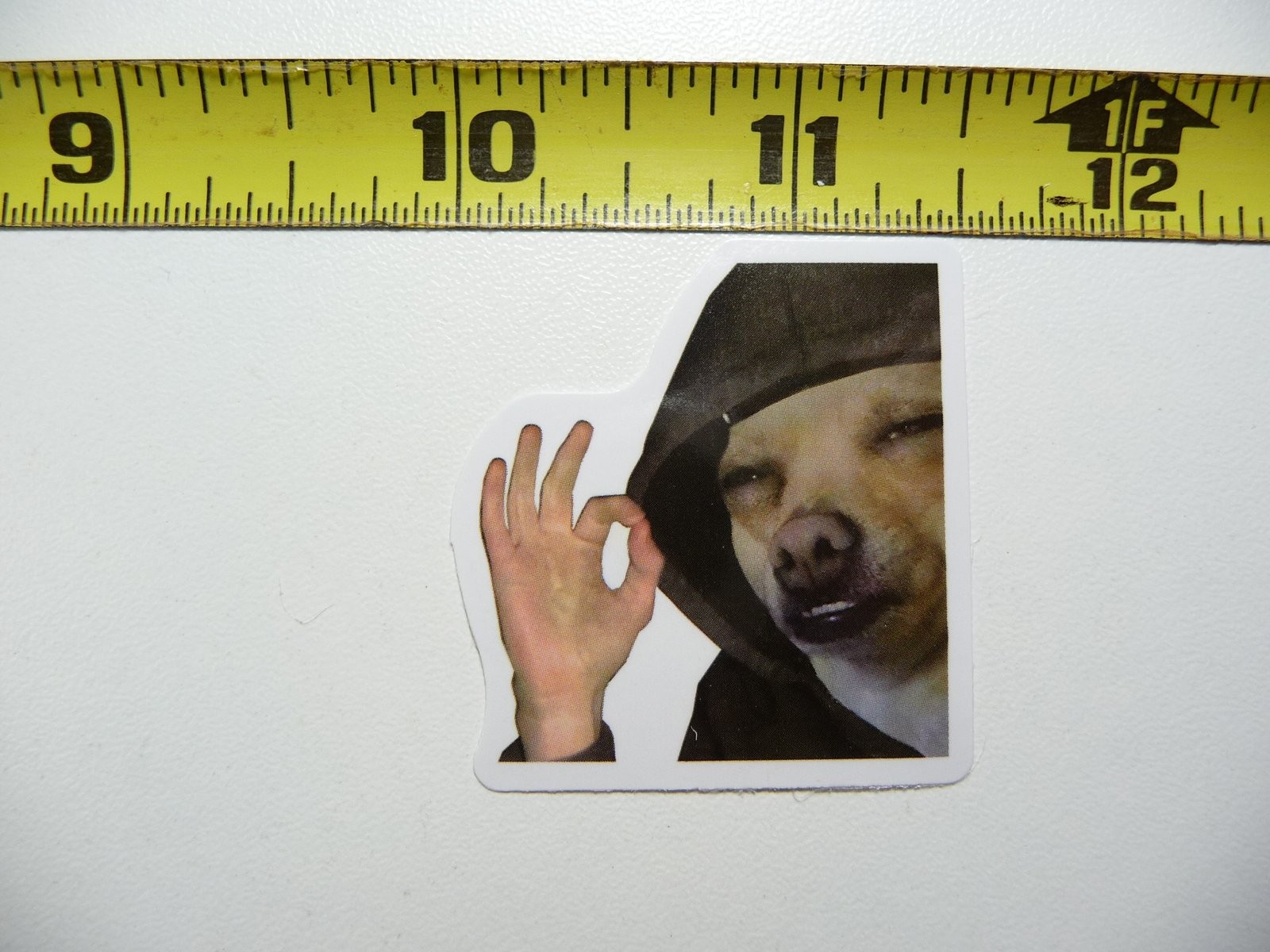 FUNNY CUTE DOG STICKER DECAL AX132 A OK OKAY SMALL SIZE FUN HI PET