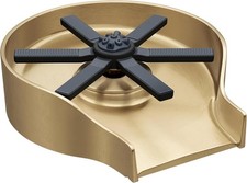Glass Rinser for Kitchen Sink, Spot-Free Brushed Brass Cup Washer