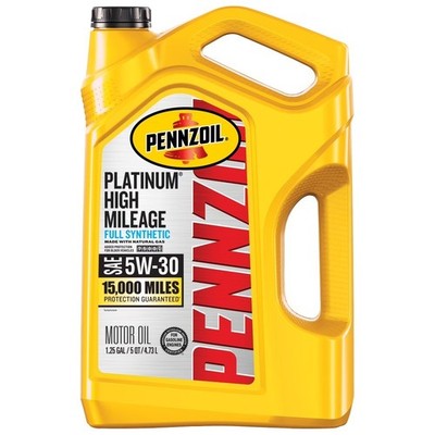 High Mileage Full Synthetic 5W-30 Motor Oil 5 Quart for Long Engine Life
