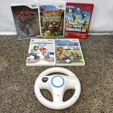 Nintendo Wii Game Lot Mario Kart Super Mario Bros Donkey Kong Country Zelda