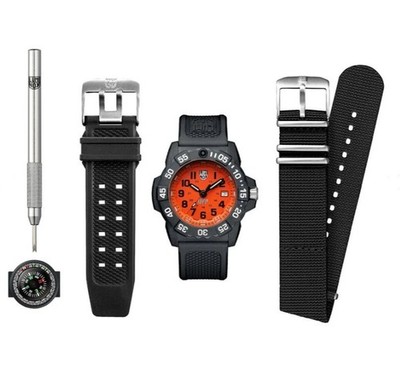 Luminox SCOTT CASSELL UVP SET Navy Seal Black/Orange Mens Watch XS