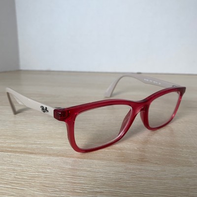 Ray-Ban RB1562 3747 Kids Eyeglasses Frames Beige Clear Red Square 48-16-125