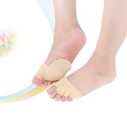 2 Pairs Summer Invisible Boat Socks Women's Fingerless Forefoot Pads - Picture 8 of 12